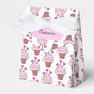 Cute Rosa & White Muffins Tält Presentaskar