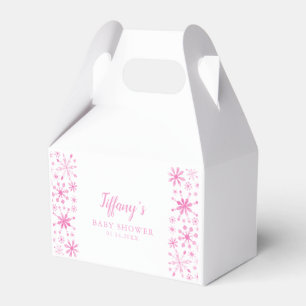 Cute Rosa Winter Wonderland Baby Shower Presentaskar