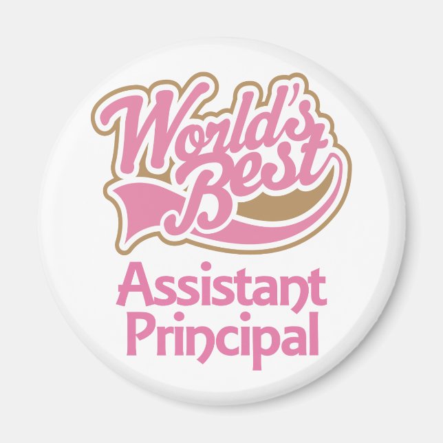 Cute Rosa Worlds Best Assistant Principal Magnet (Framsidan)