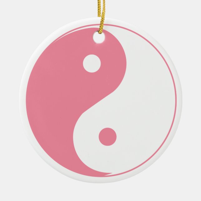 Cute Rosa Yin & Yang Ornament (Framsidan)
