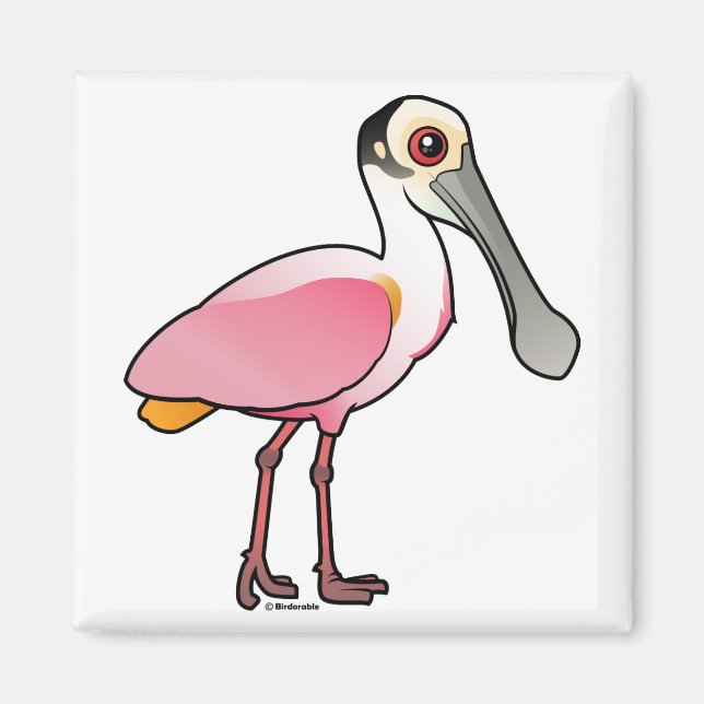 Cute Roseate Spoonbill Magnet (Framsidan)