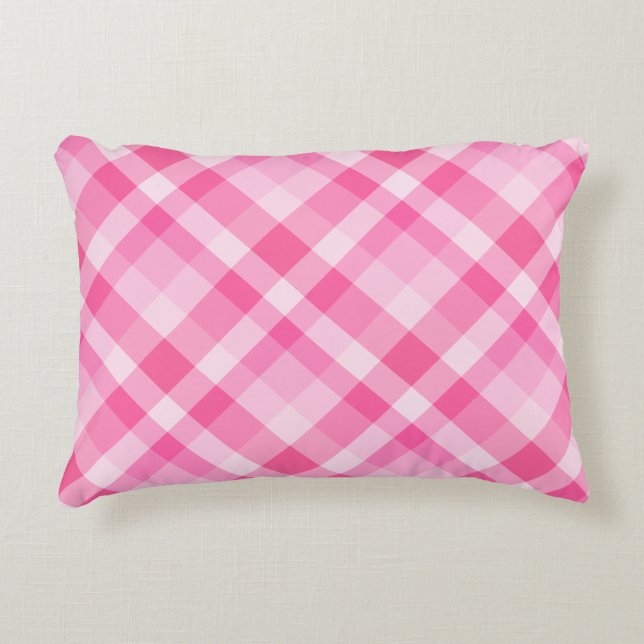 Cute Rosy Rosa Play Mönster accent Pillow Prydnadskudde (Framsidan)