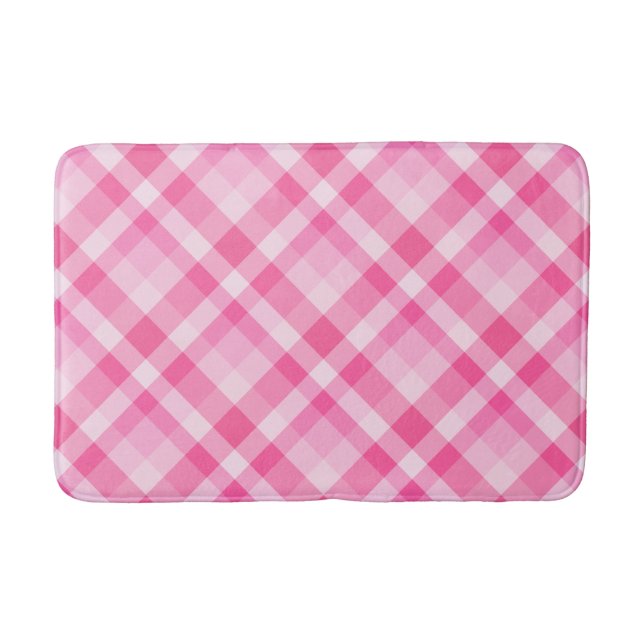 Cute Rosy Rosa Play Mönster Medium Bath Mat Badrumsmatta (Framsidan)