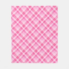 Cute Rosy Rosa Play Mönster Medium Fleece Blanket