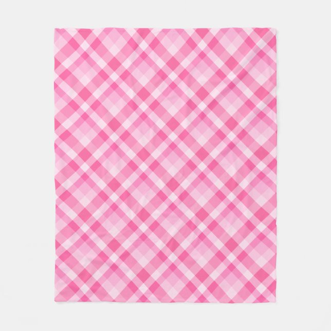 Cute Rosy Rosa Play Mönster Medium Fleece Blanket (Framsidan)