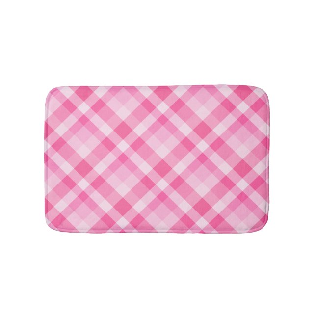 Cute Rosy Rosa Play Mönster Small Bath Mat Badrumsmatta (Framsidan)