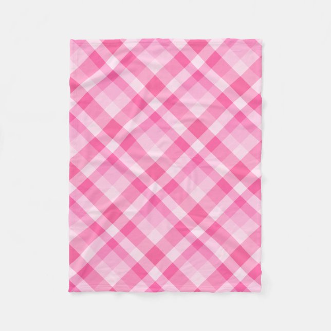 Cute Rosy Rosa Play Mönster Small Fleece Blanket (Framsidan)
