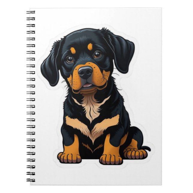 Cute Rottweiler - Gifts for Rottweiler Hundägare Anteckningsbok (Framsidan)
