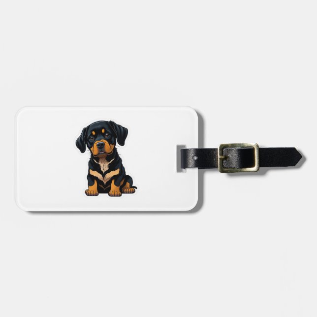 Cute Rottweiler - Gifts for Rottweiler Hundägare Bagagebricka (Horisontell Framsida)