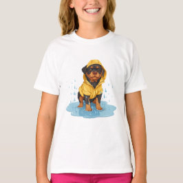 Cute Rottweiler Hund Wearing Rainrock T Shirt