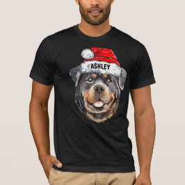 Cute Rottweiler jul Hat Hund Big T Shirt
