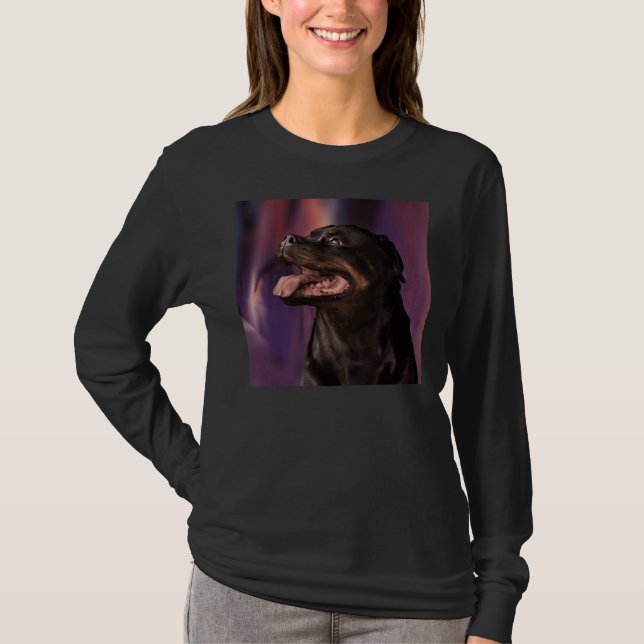 Cute Rottweiler Premium Scoop T Shirt (Framsida)