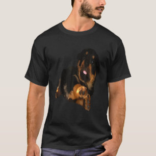 Cute Rottweiler Puppy Vector T Shirt