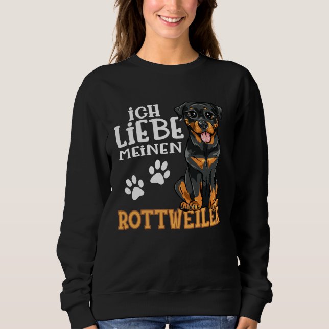 Cute Rottweiler Rotti Dog Ich Liebe Meine Rottweil T Shirt (Framsida)