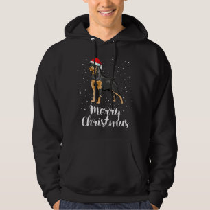 Cute Rottweiler Santa Hat God jul Costume Hoodie