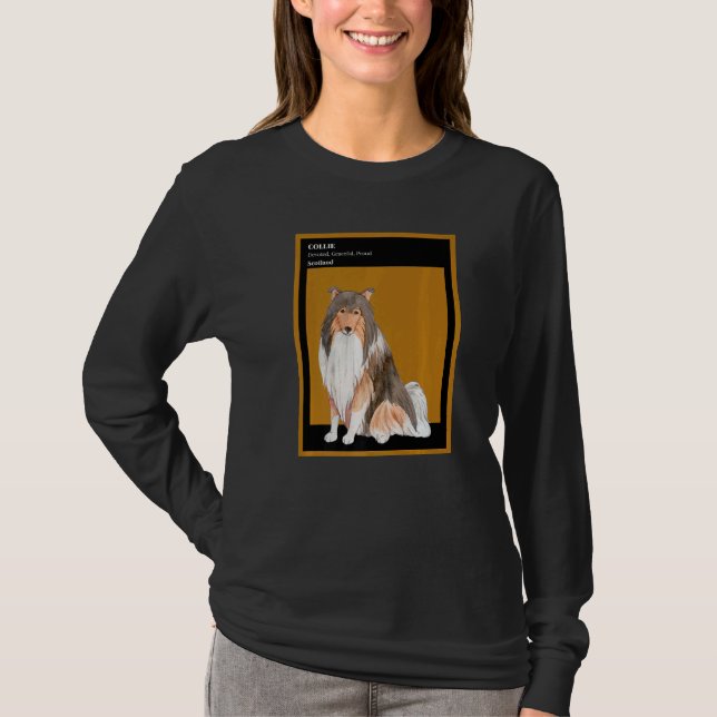 Cute Rough Collie Dog  Dog  Herding Dogs T Shirt (Framsida)