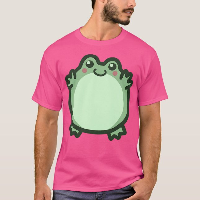 Cute Round Frog T Shirt (Framsida)