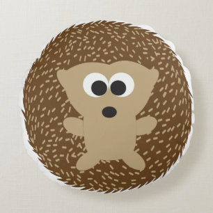 Cute Round Hedgehog Rund Kudde
