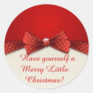 Cute Round-julklapp Runt Klistermärke