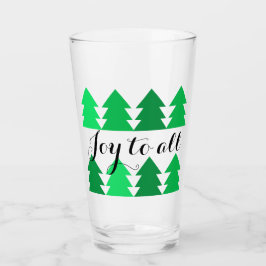 Cute Rows of Grönt Julgranar Joy to All Glaskopp