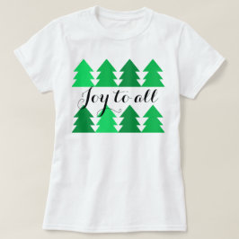 Cute Rows of Grönt Julgranar Joy to All T Shirt