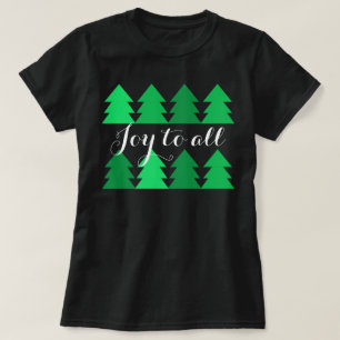 Cute Rows of Grönt Julgranar Joy to All T Shirt