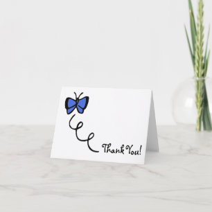 Cute Royal Blue Butterfly Tack Kort