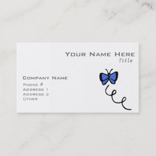Cute Royal Blue Butterfly Visitkort