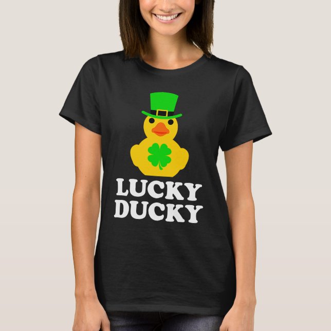 Cute Rubber Anka 4 Löv C Hat St patrick's day T Shirt (Framsida)