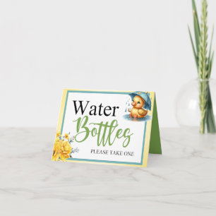 Cute Rubber Anka Baby Shower Vattenflaska Bord Kort