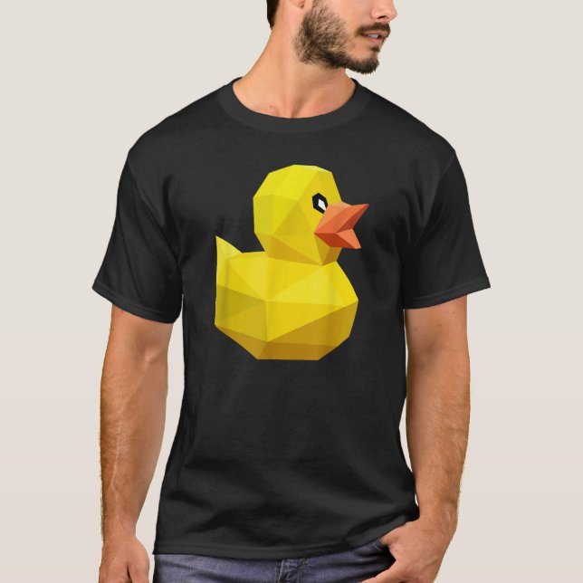 Cute Rubber Anka Bird Geometric Abstrakt Ducky T Shirt (Framsida)