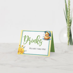 Cute Rubber Anka Drinks Bord Card Kort