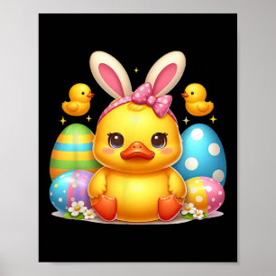 Cute Rubber Anka Duckling Bunny Headband Funny Eas Poster