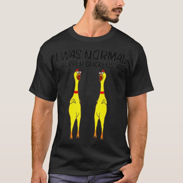Cute Rubber Chicken Funny Rubber Chicken Gift Mana T Shirt (Framsida)