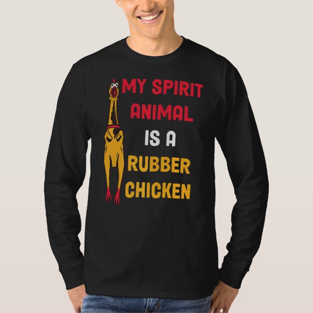 Cute Rubber Chicken som lätt distraherats av Hunda T Shirt (Framsida)