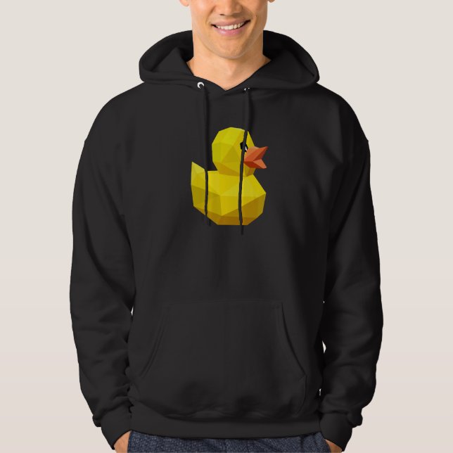 Cute Rubber Duck  Bird Geometric Abstract Ducky Hoodie (Framsida)