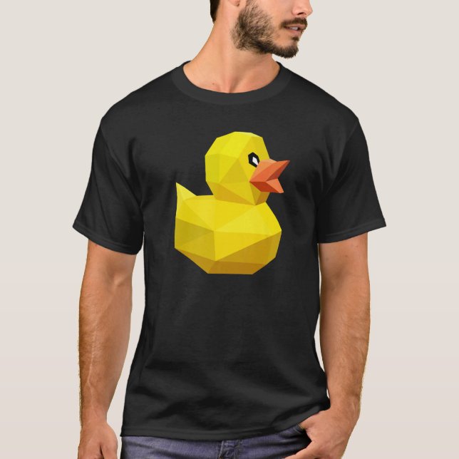 Cute Rubber Duck  Bird Geometric Abstract Ducky T Shirt (Framsida)