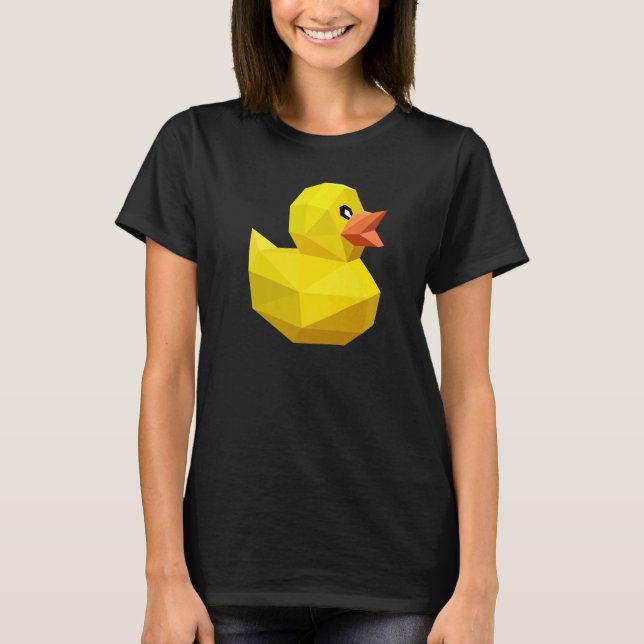 Cute Rubber Duck  Bird Geometric Abstract Ducky T Shirt (Framsida)