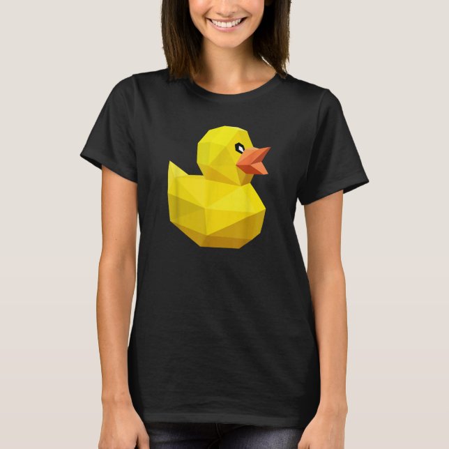 Cute Rubber Duck   Bird Geometric Abstract Ducky T Shirt (Framsida)
