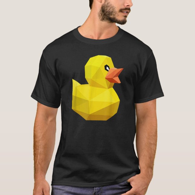 Cute Rubber Duck   Bird Geometric Abstract Ducky T Shirt (Framsida)