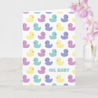 Cute Rubber Duck Gender Neutral Blank Custom Kort