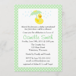 Cute Rubber Ducky Baby Shower-inbjudan Inbjudningar