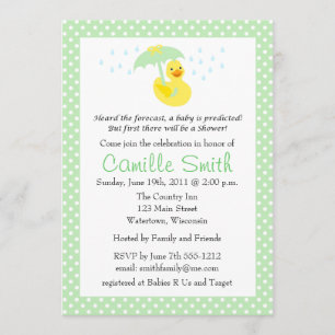 Cute Rubber Ducky Baby Shower-inbjudan Inbjudningar