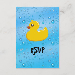 Cute Rubber Ducky/Blue Bubbles OSA Kort