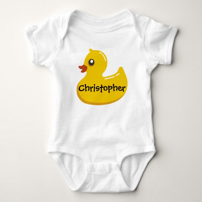 Cute Rubber Ducky Personlig Girl/Boy T Shirt (Framsida)