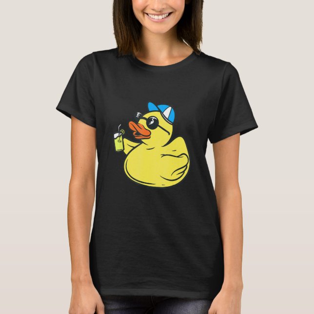 Cute Rubber Ducky Sunglasses - Summer Party Anka T T Shirt (Framsida)