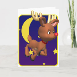 Cute Rudolph Helgkort