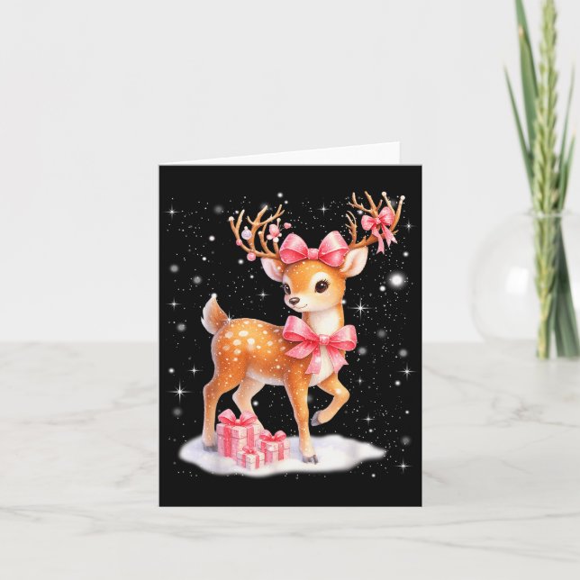 Cute Rudolph Nk Coquette Pajamas Christmas Xmas Gi Kort (Framsida)