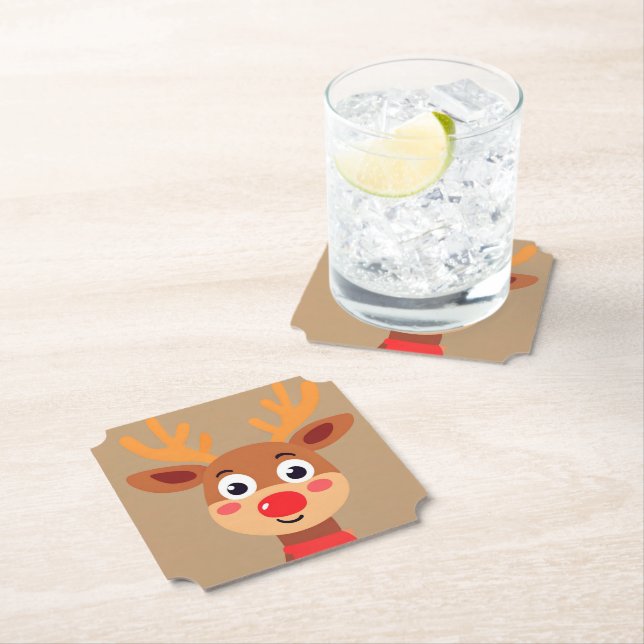 Cute Rudolph, Papper för röda näsrenar Underlägg (Insitu)