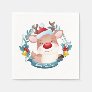 Cute Rudolph Pappersservett